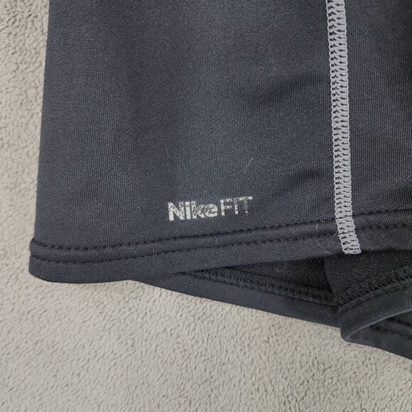 Nike Pro ThermaFit L Moc Neck Pullover Women Black White Compression Performance - Picture 8 of 14